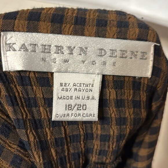 Vintage Kathryn Deene Check Sleeveless Midi Dress Size 18/20 - Picture 2 of 5